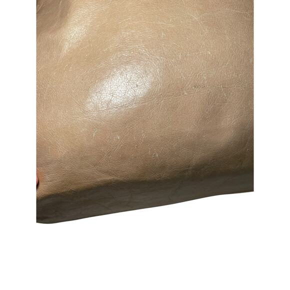 MIU MIU Vitello Leather Tote Brown Tan Large Travel Bag Tote - Picture 7 of 17